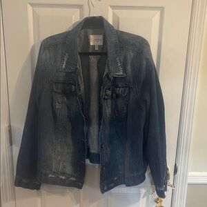 Jessica Simpson Distressed Denim Jacket